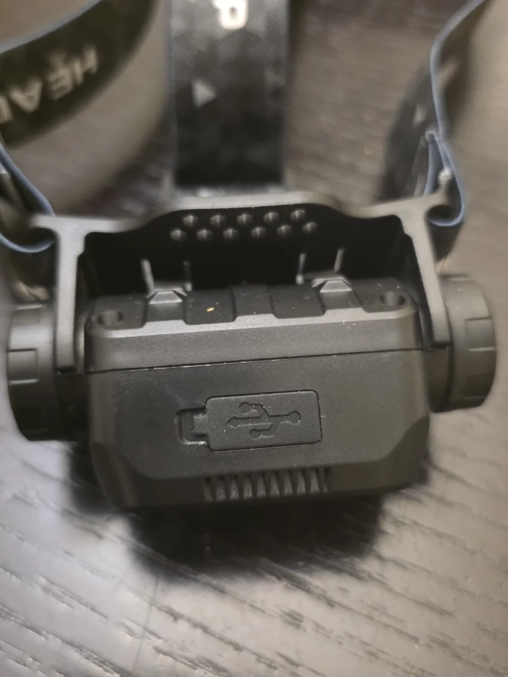 Black Headlamp with Adjustable Headband - Brand Unspecified